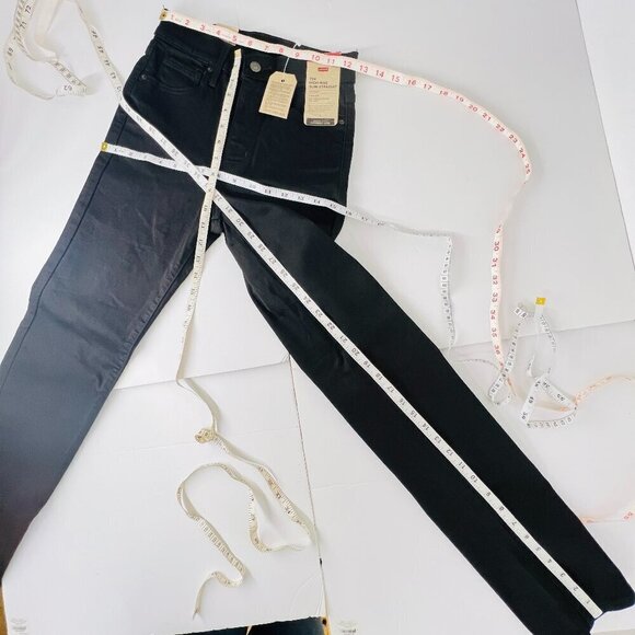 NWT Levi's Signature Black High Rise Skinny Denim Jean Sz 27 x 30 (4M) - Picture 10 of 10
